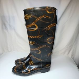 Lauren Ralph Lauren Womens Rossalyn II Rain Boot Horsebit Size 7B